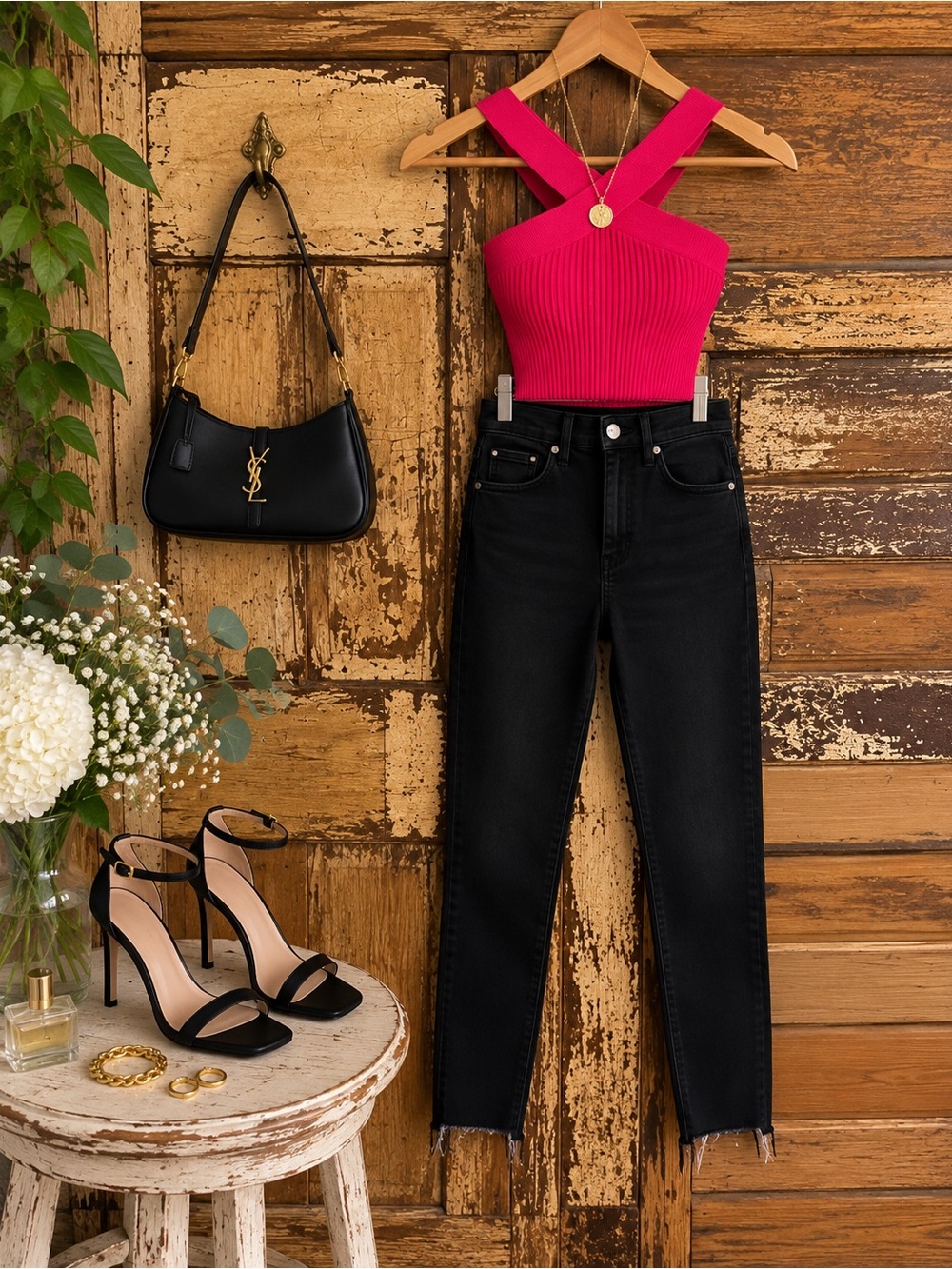 Judy Blue Black High Rise Skinny Jeans | Raw Hem Stretch Denim | Size 29